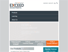 Tablet Screenshot of exceedinvestments.com